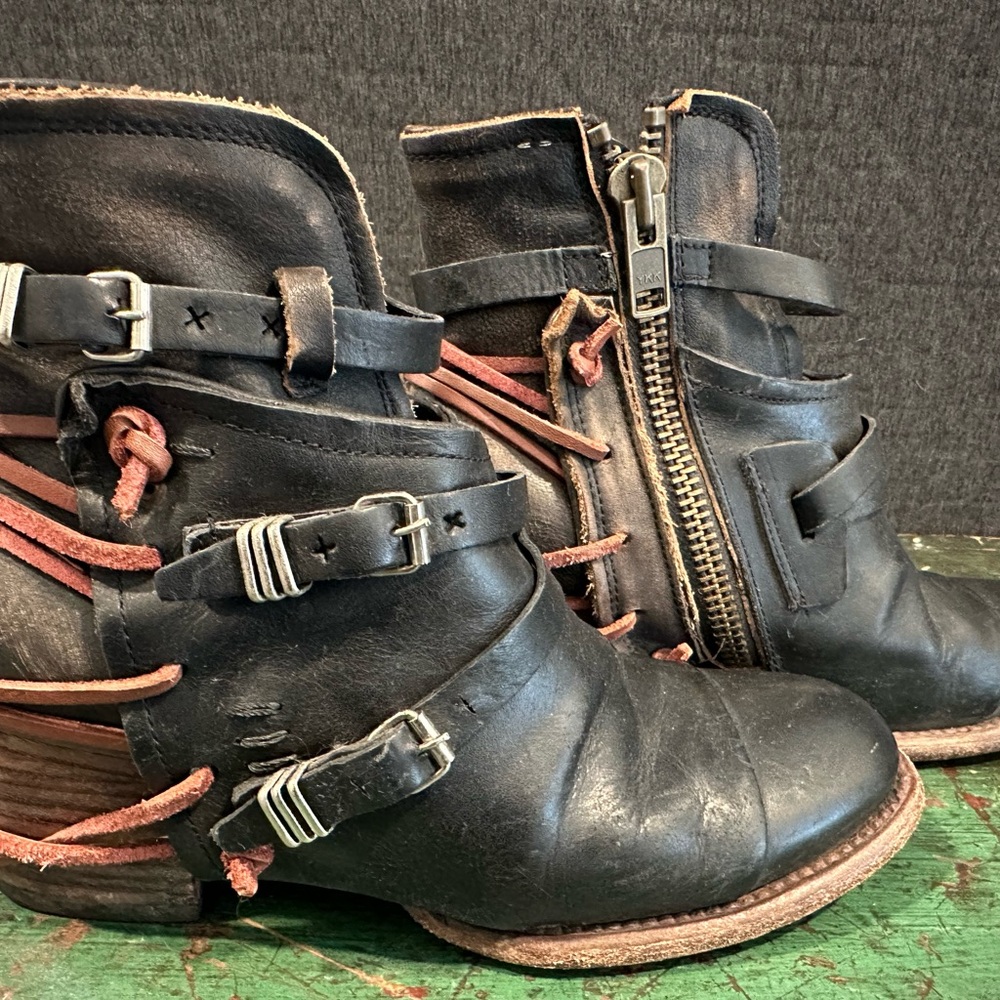 Freebird by Steven Crue Black Ankle Boots